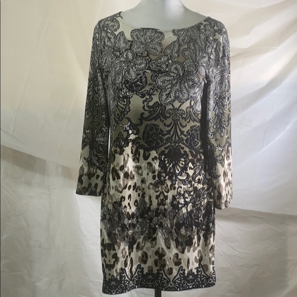 Style & Co long sleeve rhinestone dress M - Picture 3 of 9